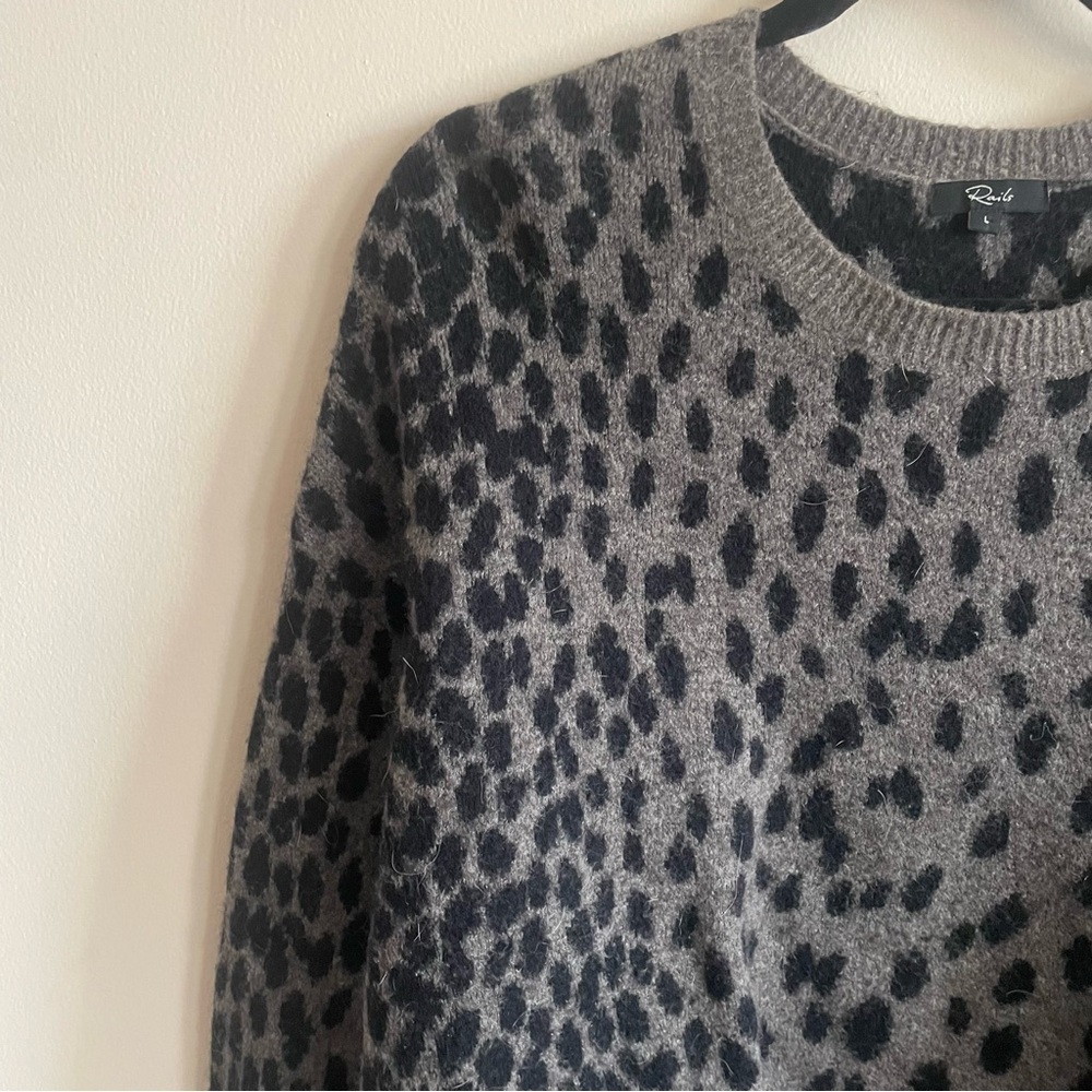 Rails Black And Grey Leopard Animal Print Wool Bl… - image 2